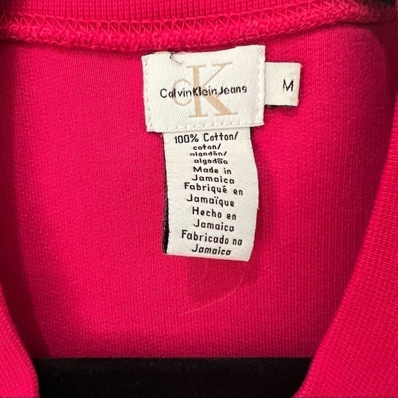 calvin Klein Jeans neon pink vest sweater, pockets, M - Picture 6 of 10